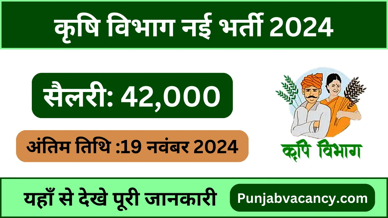 Rajasthan Krishi Vibhag Recruitment 2024